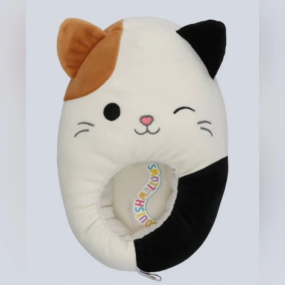 Squishmallow Cat Slippers Size 13 1 Slippers Black Cream - Picture 9 of 9